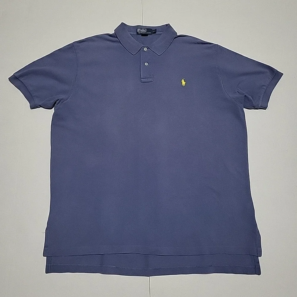 Polo Ralph Lauren Polo Shirt Mens XXL Light Blue Classic Fit Short Sleeve Casual